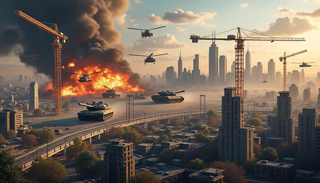 découvrez comment les jeux de construction de villes intègrent des éléments de stratégie en temps réel mêlant construction urbaine et affrontements militaires pour une expérience unique.